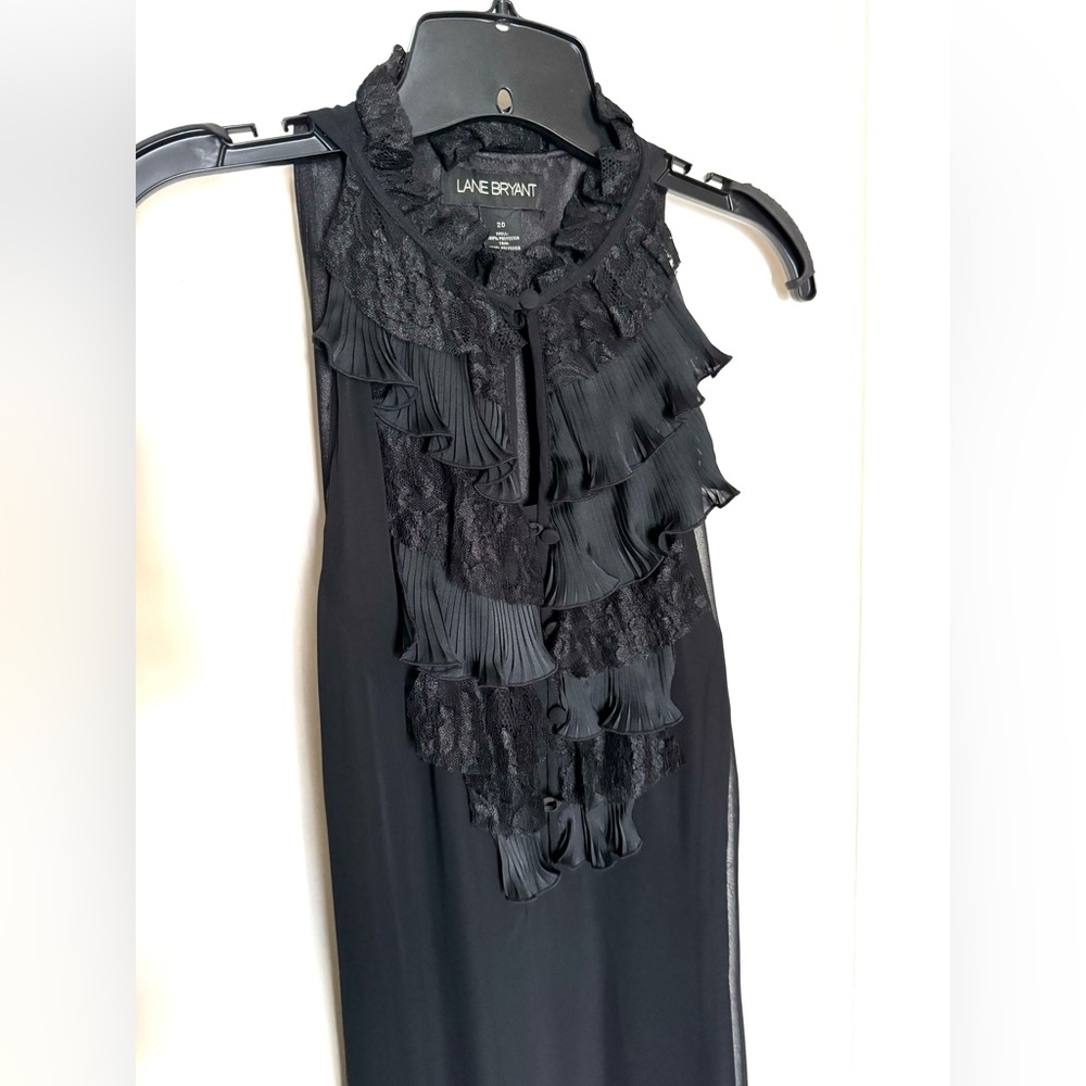 Black thigh length formal mini dress